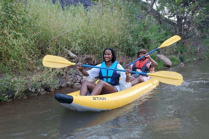 Kayak Tour on the Verde River - Boats and seating: inflatable high-water vs hard kayaks