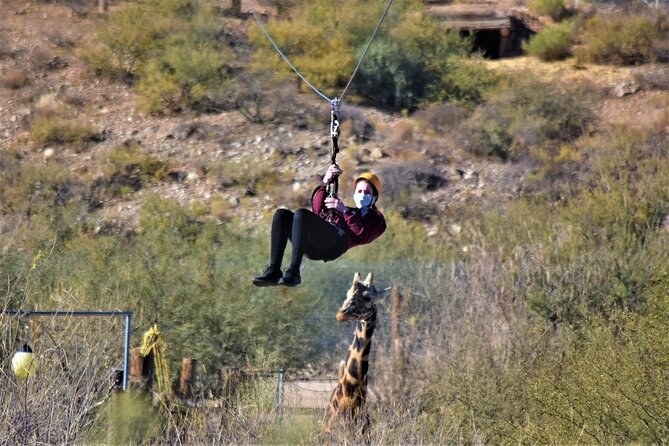 Zip Line Tour at Out of Africa Wildlife Park in Sedona,Camp Verde - Seeing Big Cats and Other Wildlife From Above